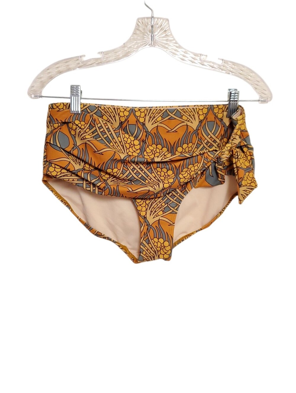 ALBION Golden Hour Olivia Mustard Yellow Two Piece Swimsuit Bikini Top & Bottom - Picture 3 of 10